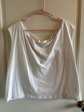a new day White Cowl Neck Sleeveless Tank Top